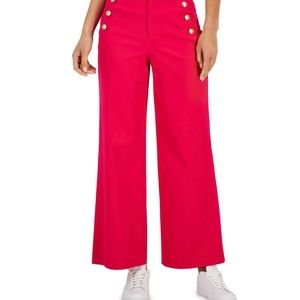 Charter club-Wide leg sailor pant - appear red in pic but fuchsia pink in person